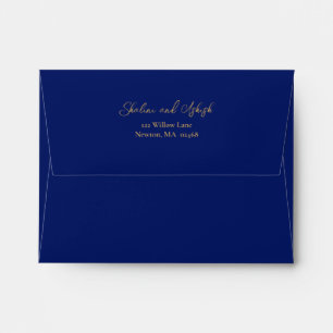 Blue Gold Peacock Indian Wedding Envelope