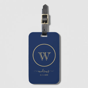 Blue Gold Personalized Signature Luggage Tag