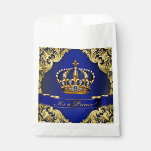 Blue Gold Prince Baby Shower Favour Bag