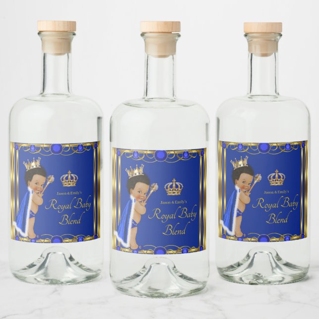 Blue Gold Prince Mini Liquor Labels (Bottles)