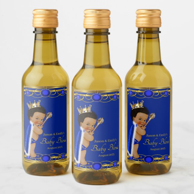 Blue Gold Prince Mini Vin bouteille Étiquette (Bouteilles)