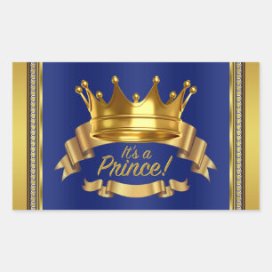 Blue Gold Prince Water Bottle Labels