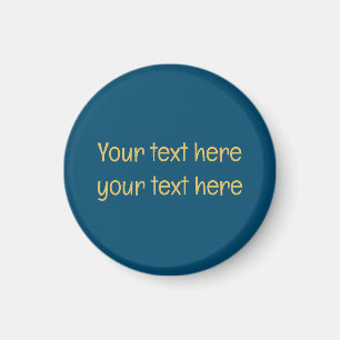 Blue Gold Professional Trendy Minimalist Own Text Magnet