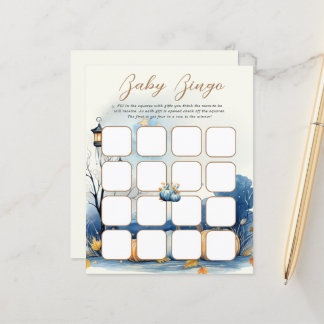 Blue Gold Pumpkin Bridal Shower Bingo Games