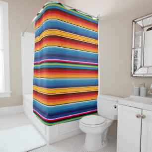 Blue Gold Red Mexican Sarape