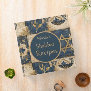 Blue Gold, Rustic Farmhouse Judaica Aesthetics Binder