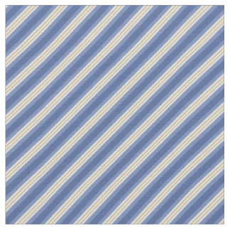 Blue & Gold Stripes Fabric