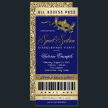 Blue Gold Sweet 16 Masquerade Party Ticket Invitation<br><div class="desc">Blue and gold sweet sixteen masquerade party invitation with beautiful gold masquerade mask on a royal blue and gold glitter background. This elegant royal blue and gold sweet 16 masquerade party invitation is easily customized with your event details in the font style of your choice. You can also change the...</div>