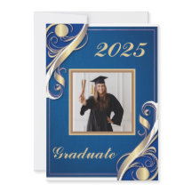 Blue Gold White Graduation 2025