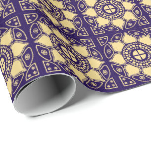 Blue & Gold  Wrapping Paper