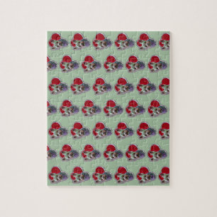 Blue Gold Yorkshire Yorkie Terrier Jigsaw Puzzle