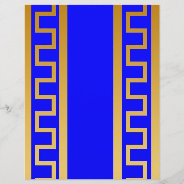 Blue golden pattern flyer (Front)