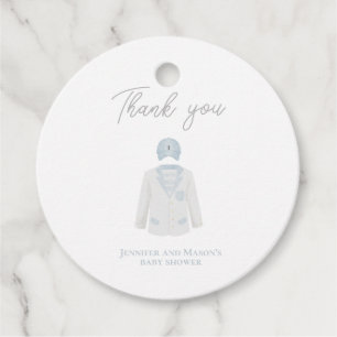 Blue golf baby shower party    favour tags