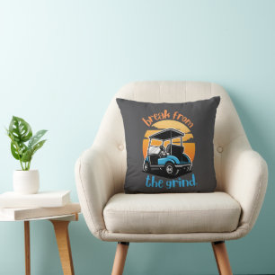 Blue Golf Cart BFTG Pillow