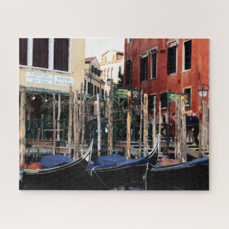 Blue Gondolas on The Grand Canal in Venice Jigsaw Puzzle