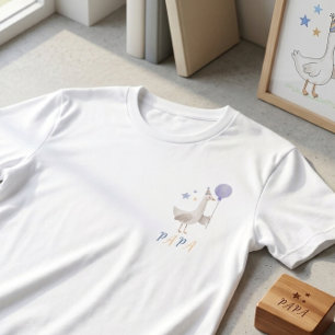 Blue Goose Balloon Papa Men First Birthday Party Tri-Blend Shirt