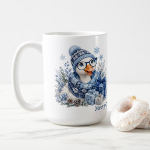 Blue Goose Winter Hanukkah Christmas Gift  Coffee Mug