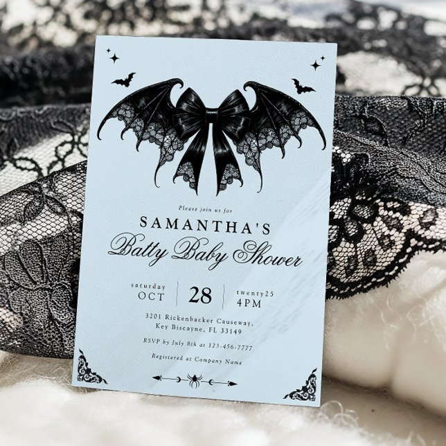 Blue Gothic Baby Shower Invitation (Creator Uploaded)