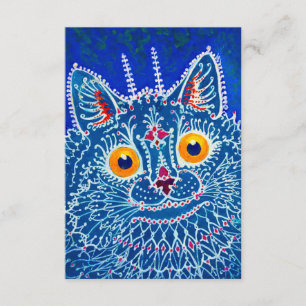 Blue Gothic Cat Enclosure Card