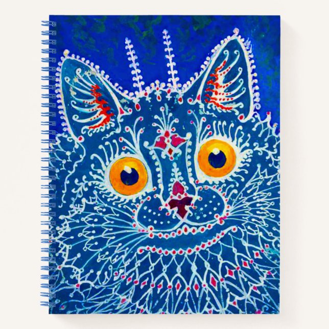 Blue Gothic Cat Notebook (Front)