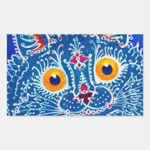 Blue Gothic Cat Sticker