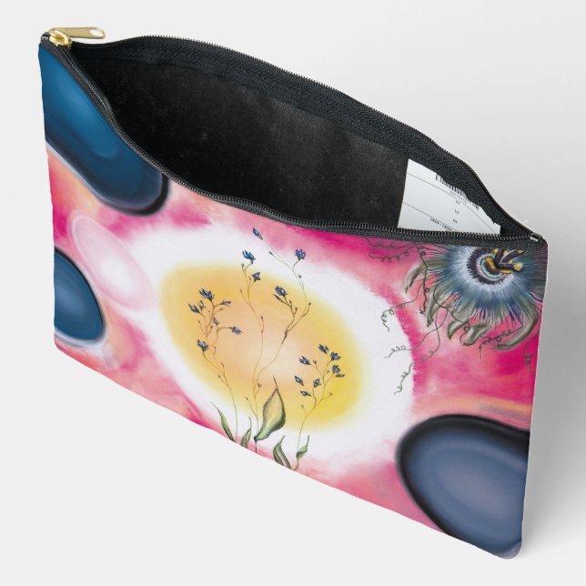 Blue Grace of Filigree Accessory Pouch (Open)