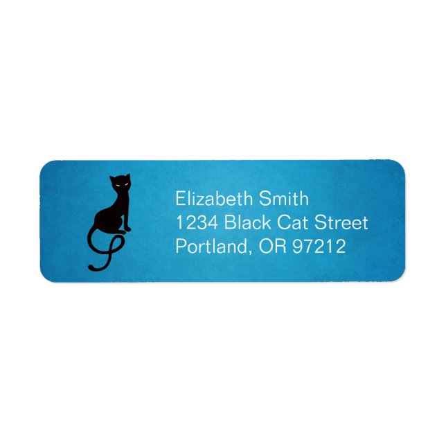 Blue Gracious Evil Black Cat (Front)