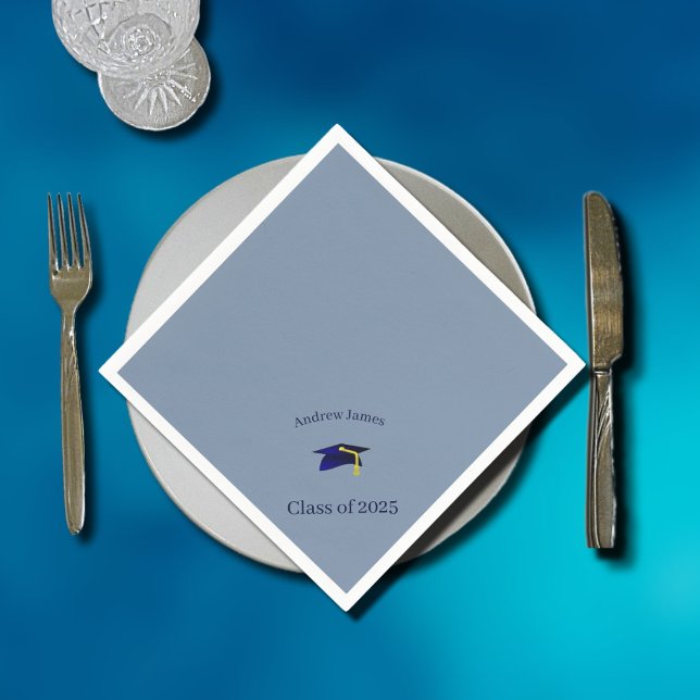 blue grad cap - class of 2025 napkin (Creator Uploaded)