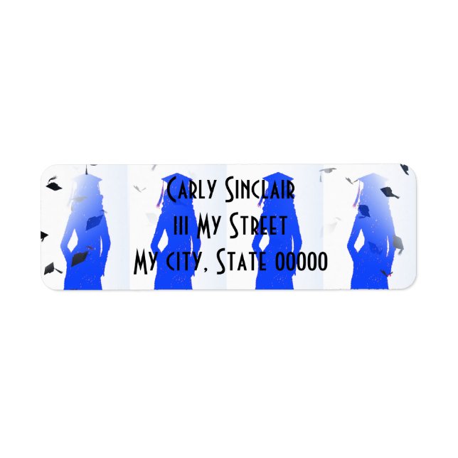 Blue Grad Girl Silhouettes (Front)