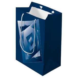 blue gradient 1 medium gift bag