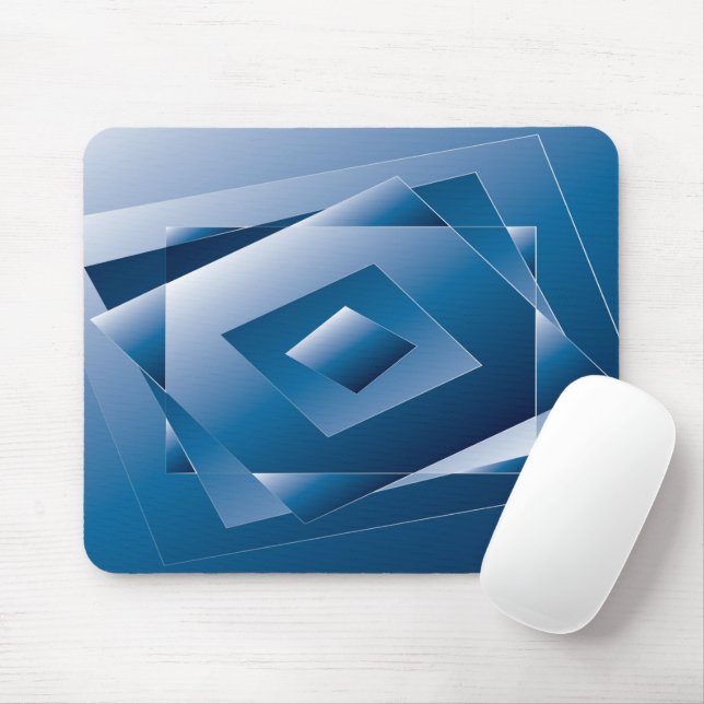 blue gradient 1 mouse pad (With Mouse)