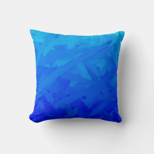 Blue Gradient Abstract Tissue Paper Throw Pillow