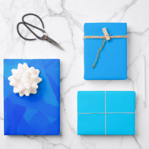 Blue Gradient Abstract  Wrapping Paper Sheet