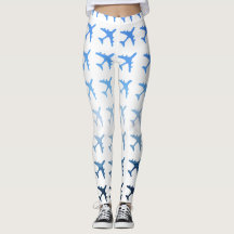 Blue Gradient Airplane Pattern