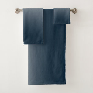 Blue gradient bath towel set