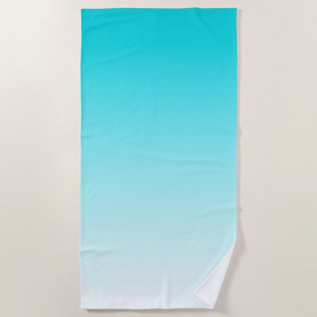Blue gradient beach towel (Front)