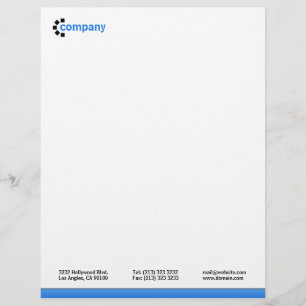 Blue Gradient Bottom Letterhead