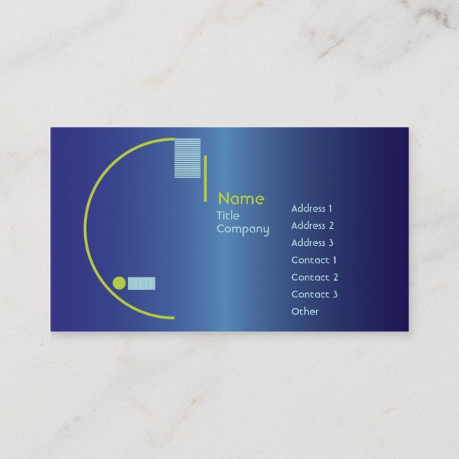 Blue Gradient - Business Card (Front)