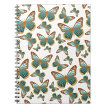 Blue Gradient Butterfly Pattern