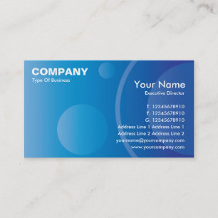 Blue Gradient Circles Business Card EX18