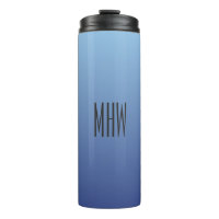 Blue Gradient custom monogram tumbler