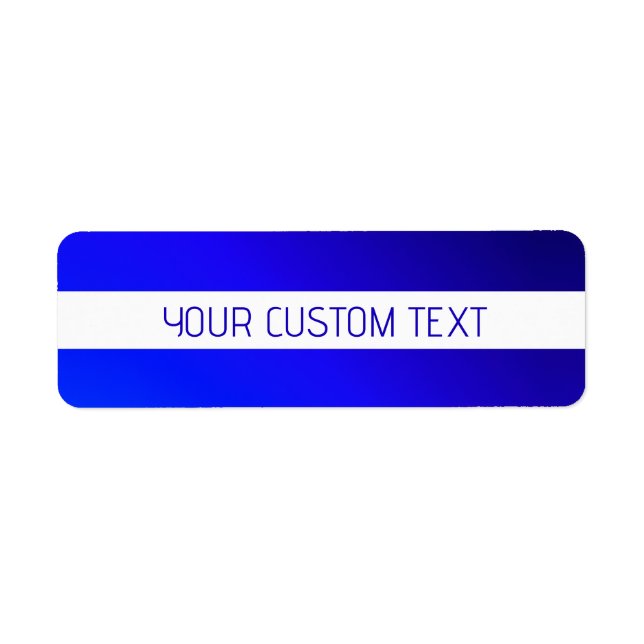 Blue Gradient & Editable Text on White Stripe (Front)
