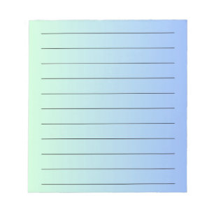 Blue Gradient Elegant & Vibrant Stationery Notepad