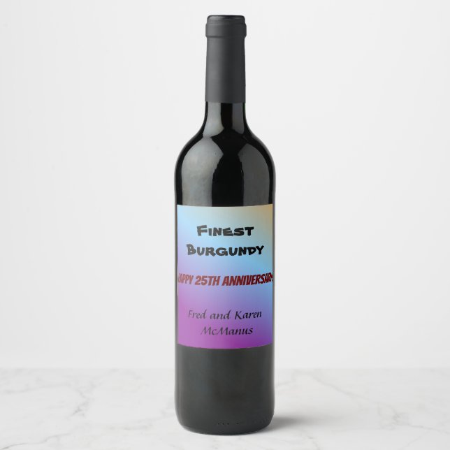 Blue Gradient Food and Beverage Label Set (Front)