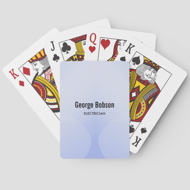 Blue gradient geometric playing cards (Back)