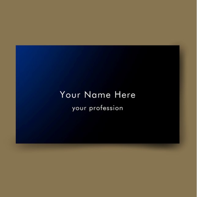 Blue Gradient Modern Stylish Custom Professional Business Card (Personalize this simple stylish blue gradient professional business card template.
)
