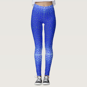 Blue Gradient Net Pattern 01 BBlue Lines Leggings