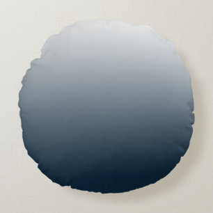 Blue gradient round pillow