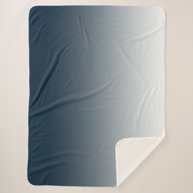 Blue gradient sherpa blanket (Front)