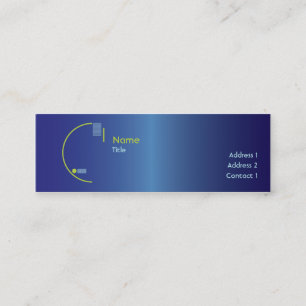 Blue Gradient - Skinny Mini Business Card